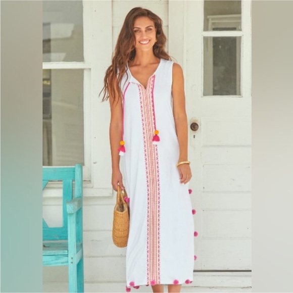 Cabana Life Embroidered Maxi Dress/Cover Up - Picture 2 of 12
